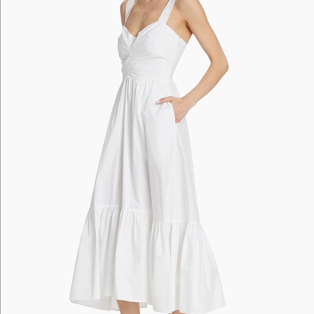 A.L.C Lilah Cotton Midi Dress - White - Picture 5 of 8